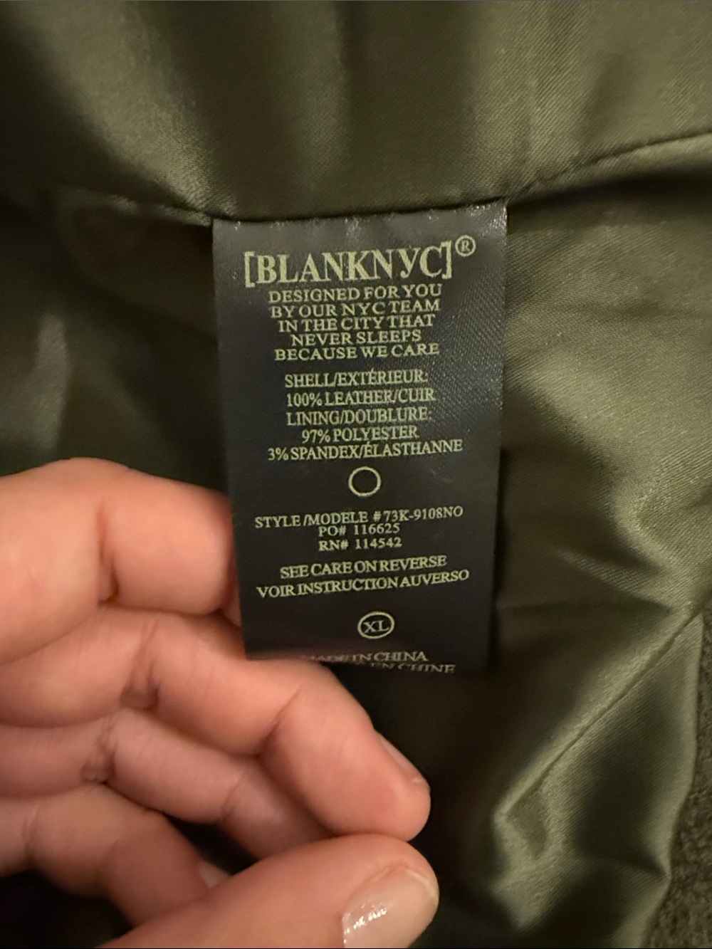 Leather Biker Jacket - gray - Picture 3 of 5
